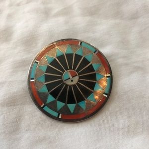 Natachu Sterling silver brooch! Rare! Vintage!